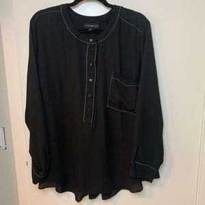 LANE BRYANT Black Long Sleeve Blouse